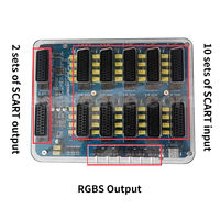 10 Entrées 3 Sorties EUR RGB SCART Splitter Auto Switcher avec boîtier métallique et prise en charge de l'anglais pour consoles de jeux vidéo