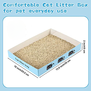 Bac à litière pour <span class=keywords><strong>chat</strong></span> pliable en <span class=keywords><strong>papier</strong></span> jetable, personnalisé, écologique, biodégradable, portable, pour voyages, bac à litière pour <span class=keywords><strong>chat</strong></span> Lelote L-178 - Product Image 2