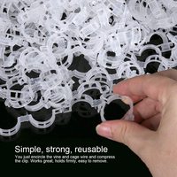 Clip de support de plantes réutilisable Clips de plantes en plastique de jardin Clips ronds transparents de 25mm pour tomate
