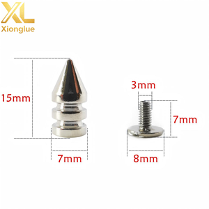 DIY Rivets décoratifs en cuivre pour accessoires de collier pour animaux de compagnie, matériel en cuir 7x10mm - Product Image 3