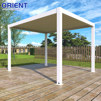 Villa de jardin extérieure décorative pour la maison toit cour persienne réglable motorisée gazebo en aluminium persienne bioclimatique