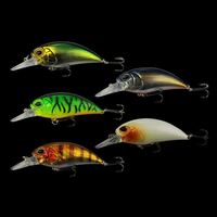 Leurre de pêche crankbait de plongée profonde 8,7 cm/15,5 g, leurres durs réalistes avec hameçons triples pour la pêche au bar, à la truite, au brochet et à la pêche en eau rocheuse