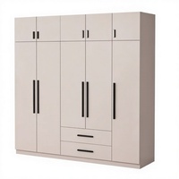 Armoire de chambre en bois OSB sur mesure, gain de place, avec coiffeuse et bureau intégrés