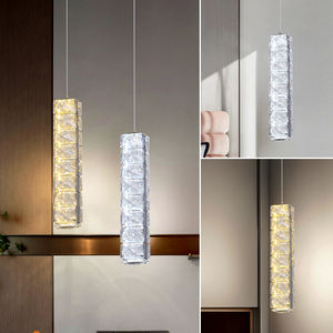 1-flammige Smart-Fernbedienung Goldene LED K9 Kristall-Pendelleuchte Lineare Beleuchtung - Product Image 6