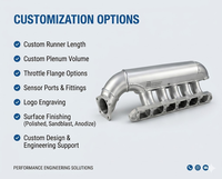 Collecteur d'admission Développement de produits en aluminium Précision CNC Usinage Soudage OEM Billet Pièces de voiture Collecteur d'admission en aluminium