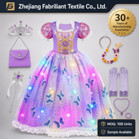 Robe de princesse lumineuse à LED pour filles, Costume de Cosplay de personnage de jeu lumineux, tenue fantaisie pour fête de nuit d'halloween pour enfants
