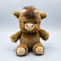 Bestverkochte Highland Koe knuffel, schattige rennende langharige koeienpop, kindercomfortknuffel, klauwautomaatpop