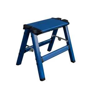 최고 판매 두꺼운 한 단계 작업 플랫폼 의자 사다리 캠핑 하이킹 낚시 OEM을위한 안정적인 접이식 알루미늄 실내 사다리