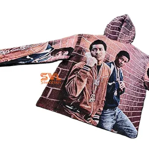 2023 High Quality Blanket Hoodie Pullover Character Long Sleeve Tapestry Hooded Custom Men's Clothing