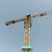 Grue à tour d'occasion QTZ125, flèche de 60 mètres, capacité de levage de 8 tonnes, moteur, moment de charge élevé