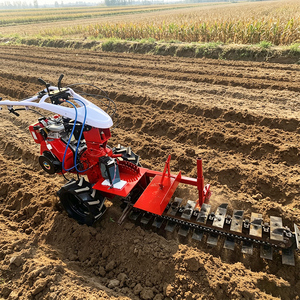 Mini-trancheuse autotractée à moteur essence 7 CV avec boîte de vitesses et engrenages pour le creusement de canaux de pipeline et d'irrigation (180 kg) - Product Image 2