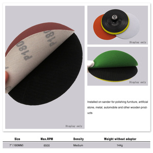 7Inch Móc Và Vòng Lặp Ủng Hộ Pad Sander Điện Sanding Đĩa Sao Lưu Tấm Với M14 Khoan Adapter Cho Công Cụ Mài Mòn Mài - Product Image 5