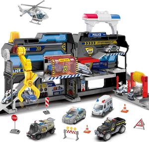 Juego <span class=keywords><strong>de</strong></span> <span class=keywords><strong>coches</strong></span> interactivo creativo <span class=keywords><strong>para</strong></span> niños, <span class=keywords><strong>juguete</strong></span> <span class=keywords><strong>de</strong></span> estacionamiento <span class=keywords><strong>para</strong></span> garaje <span class=keywords><strong>de</strong></span> policía <span class=keywords><strong>de</strong></span> rescate <span class=keywords><strong>para</strong></span> niños con luces y sonidos <span class=keywords><strong>de</strong></span> pista <span class=keywords><strong>de</strong></span> carreras educativas - Product Image 2