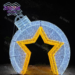 Arche lumineuse commerciale de Noël en forme de boule pour la décoration extérieure des rues et des places - Product Image 2