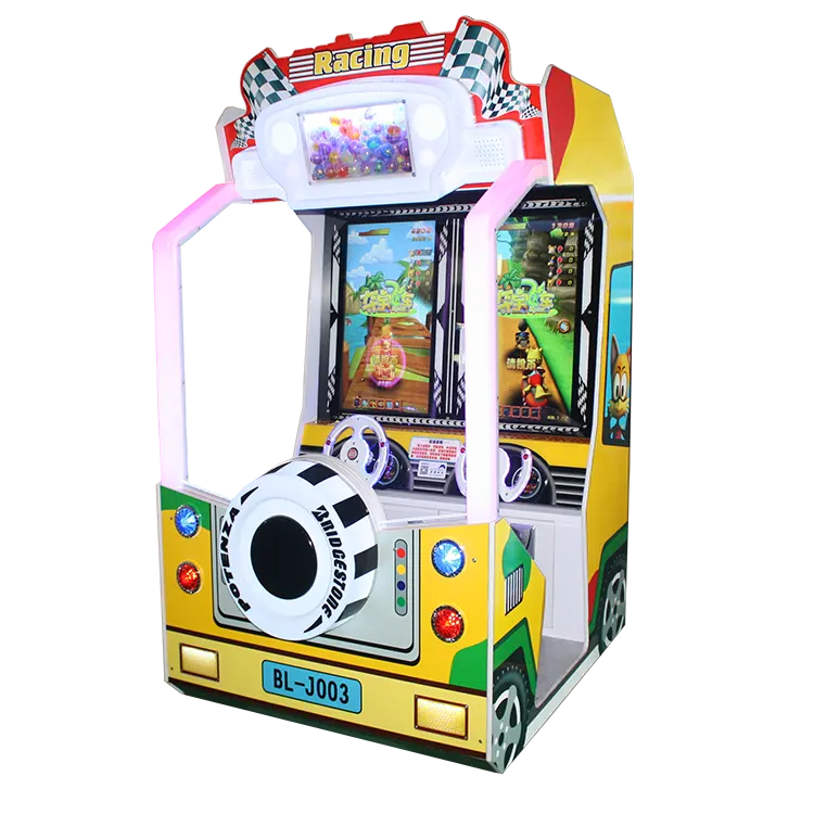 Máquina de jogos de arcade infantil, venda quente de crianças do parque de diversões arcade, moeda operada por tela de 32 polegadas, simulador de <span class=keywords><strong>velocidade</strong></span> de carro de corrida