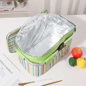 Cesta de Picnic Plegable Aislada de 300D con Asas, Bolsa Térmica Resistente al Agua para Entrega de Alimentos, Almacenamiento Portátil para Camping - Product Image 3