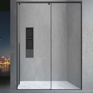 Orange furn Badezimmer trocken nass geteilt platzsparend Schiebe einfache Duschraum moderne Dusch türen