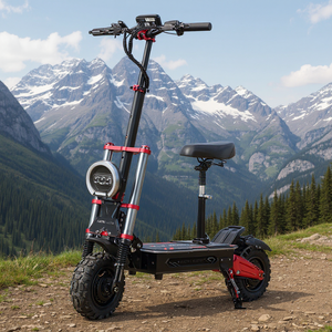 Trottinette électrique pliable pour adultes à deux roues, 60V, double moteur 6000W, batterie lithium 38Ah, tout-terrain, avec siège, en stock aux États-Unis - Product Image 1