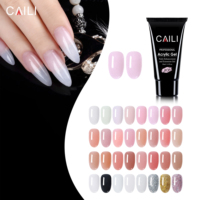 CAILI personnalisé professionnel ongles salon 30ml laiteux acrylique Gel d'extension non collant facile à tremper gel constructeur en gros OEM/ODM