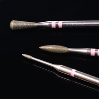 Nouvelle fraise à ongles en diamant en forme de flamme, vente chaude, pour nettoyage des cuticules, fraise rotative, logo personnalisé, kit de polissage pour manucure et pédicure pour salon de beauté