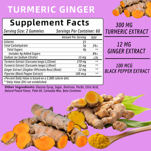 Gummies de Curcuma et Gingembre Haute Puissance avec Poivre Noir – Complément Herbal pour la Santé Cardiaque et Digestive des Adultes - Product Image 4