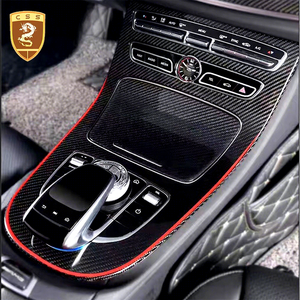 2PCS Garnitures intérieures de contrôle central en fibre de carbone pour <span class=keywords><strong>Mercedes</strong></span> Benz <span class=keywords><strong>Classe</strong></span> <span class=keywords><strong>C</strong></span> <span class=keywords><strong>W205</strong></span> Accessoires Auto - Product Image 1