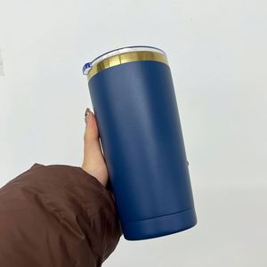 Vasos de Vidrio Multicolores de 20 oz con Recubrimiento Dorado al por Mayor, Tazas de Viaje para Café con Recubrimiento en Polvo de 20 oz, Vaso para Grabado Láser - Product Image 3