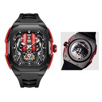 Montre automatique mécanique de marque tendance, étanche, squelette, sport, bracelet en silicone, Relios Masculino – Ventes Flash