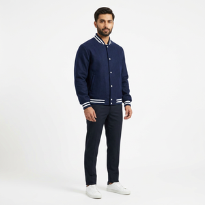 Chaqueta Varsity con Cuello Alto, Chaqueta de Punto para Invierno, Logotipo Personalizado, Precio de Fábrica, Diseño de Moda en Tendencia - Product Image 1