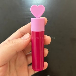 ISMAN - Tubos Vacíos para Bálsamo <span class=keywords><strong>Labial</strong></span> con Tapa en Forma de Corazón de 3.5g, Logotipo Personalizado, Envases Rosados para Lápiz <span class=keywords><strong>Labial</strong></span>, Estuche de Embalaje Cosmético para Niños - Product Image 6
