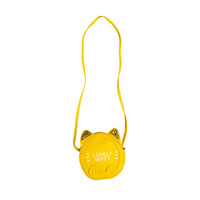 Sac à bandoulière zippé en forme de chat de dessin animé pour enfants, sac à main mignon personnalisable avec doublure en polyester, ADORABLE pour