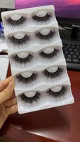 Juego de pestañas postizas Hui, pestañas de visón de imitación tenues, pestañas postizas hechas a mano esponjosas, 9MM, 18MM, 25MM, aspecto Natural, pestañas de una caja