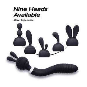 Juguete sexual para adultos de doble Motor para mujeres fuerte vibración clítoris Estimulación del punto G <span class=keywords><strong>Personal</strong></span> USB AV varita masajeador vibratorio de mano - Product Image 4