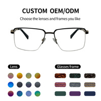 Monturas de Gafas Metálicas Cuadradas Semimontura Personalizadas al por Mayor con Lentes de PC, Diseño Ligero para Adultos Unisex