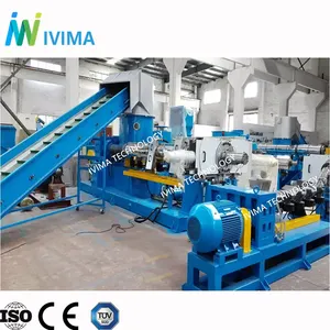 Ivima Cost effective recycle plastic granules making machine/Waste PP PE LDPE HDPE ABS PET PC PVC pelletizer with nice price