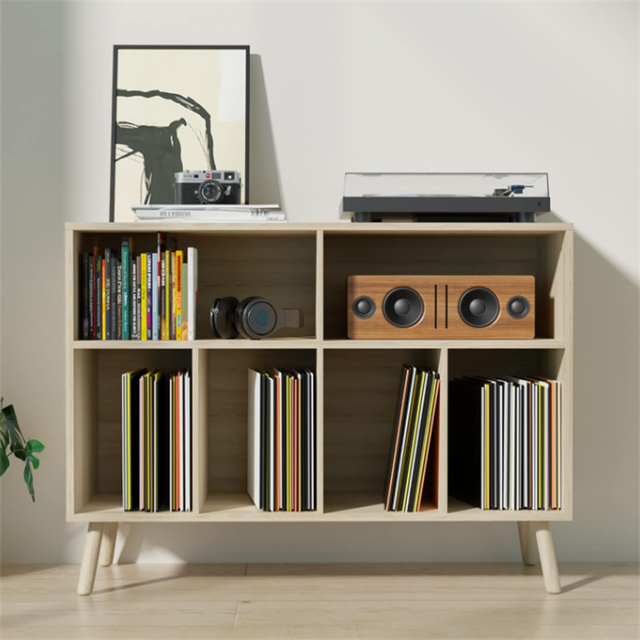 Multi-Purpose Vinyl Record Storage Cabinet Record Player Stand Modern Wooden Record Storage Cabinet