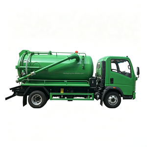 Camión de Succión de Aguas Residuales HOWO RHD 4x2 5000L 5cbm con Bomba Weilong para Vaciar Fosas Sépticas y Alcantarillas - Product Image 1