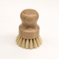 Brosse de nettoyage de vaisselle en fibre de palmier en sisal de bambou naturel personnalisée Brosse de cuisine en bambou
