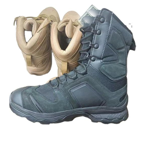 TSB1 camping training running ridding trail working training black cow leather waterproof Middle top <b>hiking</b> shoes tactical <b>boots</b> - Product Image 1