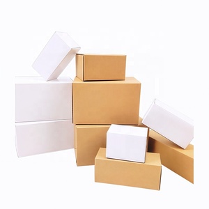 Portable três camadas ondulado papelão caixa 8cm largura Brown branco Matt laminação para simples produto embalagem danos - Product Image 1