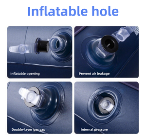 Colchón de aire plegable tubular plegable para exteriores, cama inflable con bomba integrada, antiescaras para acampar y usar en hoteles - Product Image 5