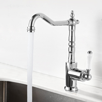 Robinet de lavabo antique français en laiton, monotrou, à monocommande, avec cartouche céramique, rotatif, pour chambre, salle de bain, WC