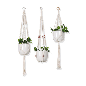 Hot Sale 42\" Indoor Boho Plant Hangers with Wood Beads Hanging Planter <b>Baskets</b> <b>for</b> Home and Garden - Product Image 1