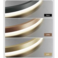 Lustre LED triple anneau minimaliste moderne, taille personnalisée, éclairage de plafond de luxe pour hall d'hôtel, centre de marketing, restaurant