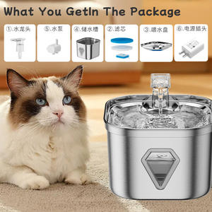 Bebedero Automático para Mascotas con Campana, 2.5L, Acero Inoxidable, para Perros y Gatos, Desmontable, WF350 - Product Image 3