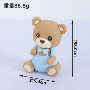 Cartone animato orso morbido colla bambola rosa blu Baby orso <span class=keywords><strong>decorazione</strong></span> <span class=keywords><strong>torta</strong></span> di compleanno <span class=keywords><strong>decorazione</strong></span> per la casa e la <span class=keywords><strong>decorazione</strong></span> dell'auto - Product Image 4