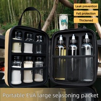 Ensemble de 11 bouteilles à épices portables en EVA rigide pour l'extérieur, camping, pique-nique, distributeur d'épices, bouteilles d'huile pour barbecue, combo d'assaisonnements