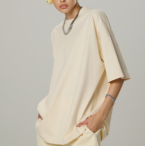 Nouveau T-shirt Homme Streetwear Uni Ample Respirant en Coton Pur Lourd 350G à Manches Courtes – Collection Transfrontalière - Product Image 3