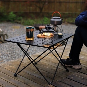 Outdoor <b>Folding</b> <b>Table</b> Portable Egg Roll <b>Table</b> Lightweight Rectangular Foldable Picnic Camping Road Trip Use Obsidian Black - Product Image 3