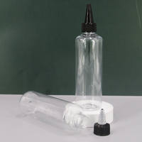 Bouteille souple en plastique pour sérigraphie avec bouchon torsadé, idéale pour sauces, vinaigrettes ou huile d'olive